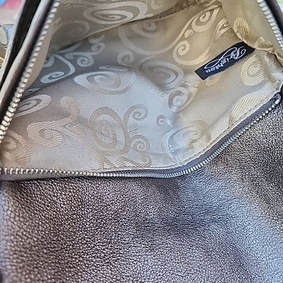 Brighton "All You Need Is Love" Faux Patent Leather Croc Embossed Purse Bag -EC - Picture 8 of 9